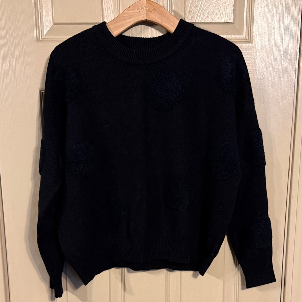Tahari Black Crew Neck Sweater Size m